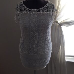 NWOT White Lacy Tunic